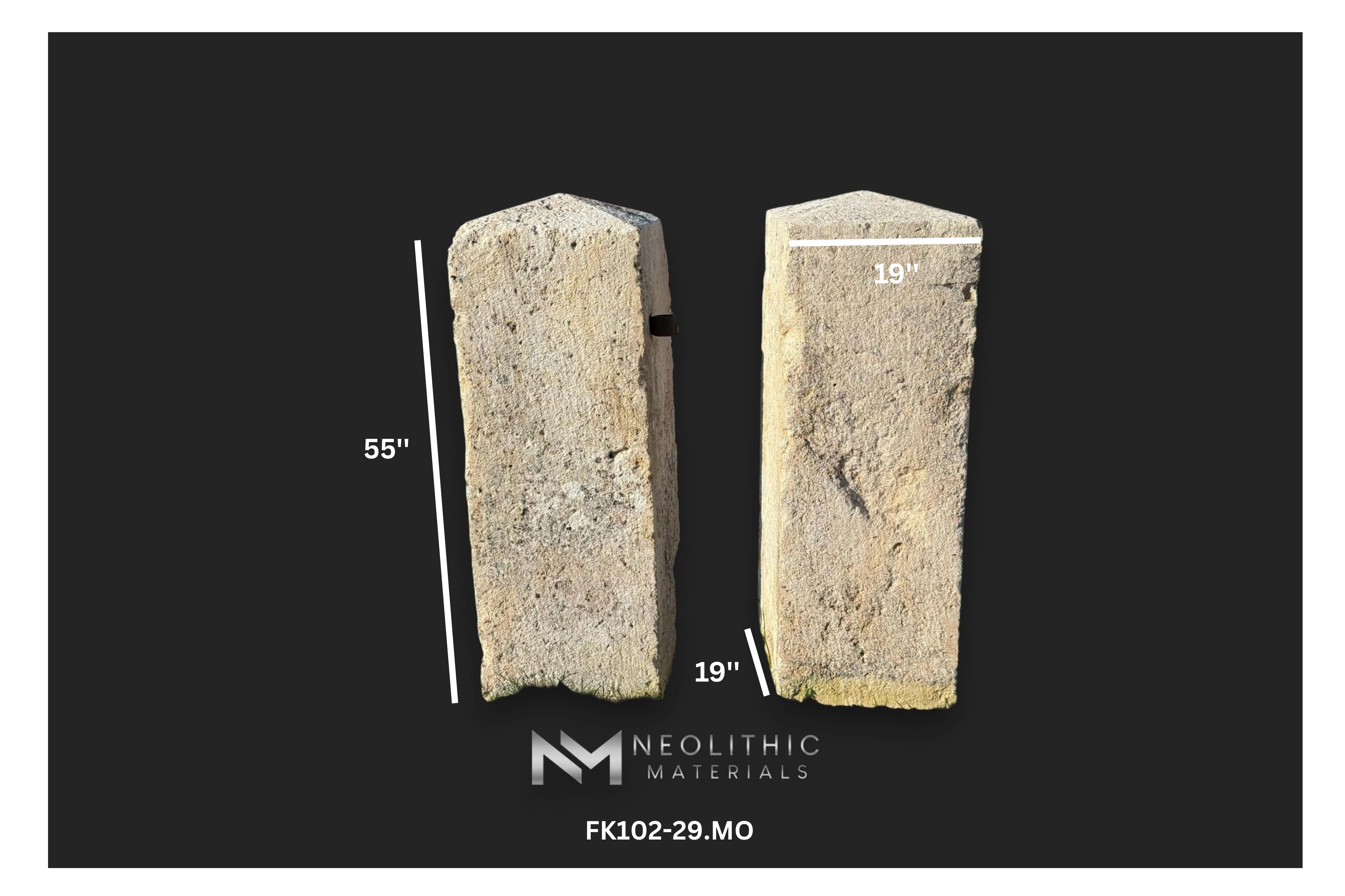 French Antique Limestone Pillars - Image 8